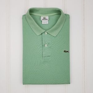 Lacoste Green Polo Shirt 7 Mens Size Cotton Pique